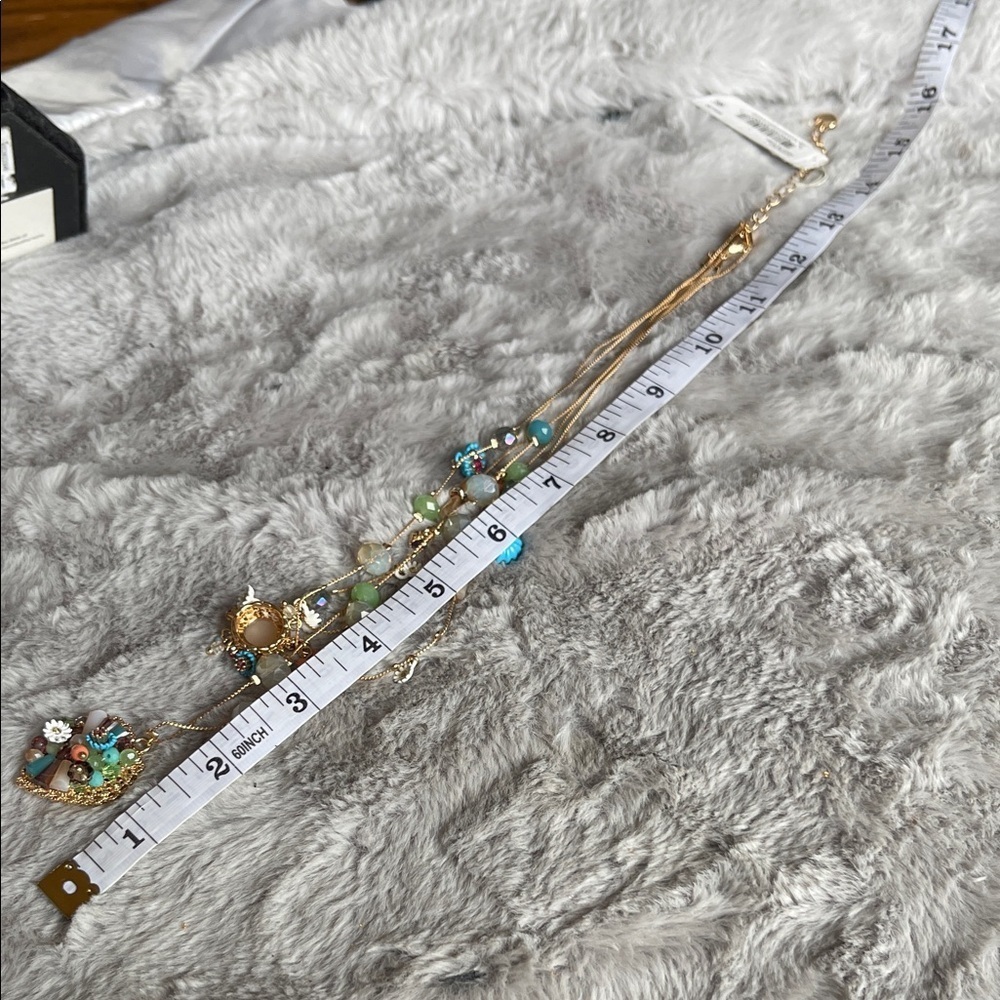 Betsey Johnson Gold Multicolor Layered Necklace - Picture 6 of 6